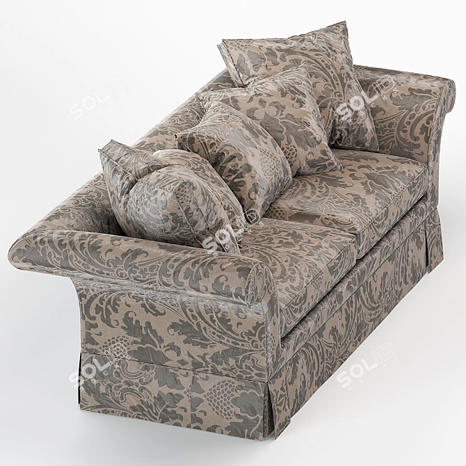 Regal Estates Sofa: George IV Elegance 3D model image 2