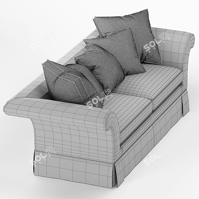Regal Estates Sofa: George IV Elegance 3D model image 3