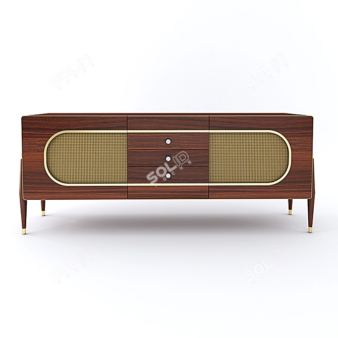 Stylish Dandy Sideboard: Functional Elegance 3D model image 1