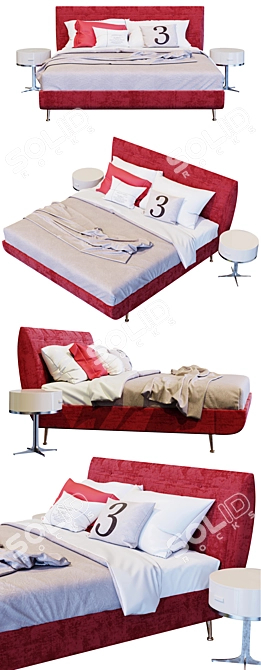 Elegant Double Bed - Creazioni Ambrogio 3D model image 2