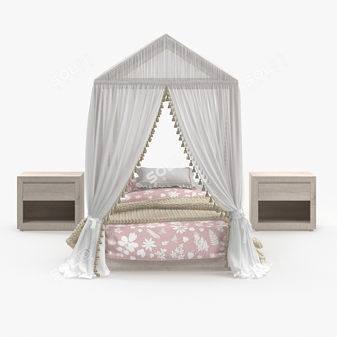 Restoration Hardware Baby Bed 3D model image 1