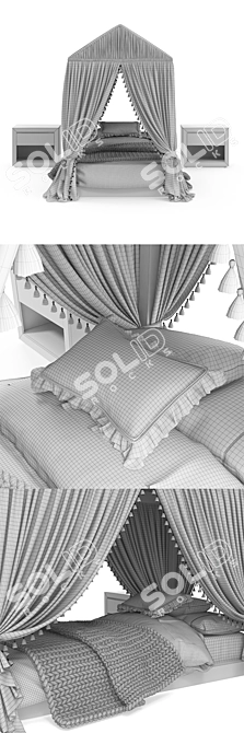 Restoration Hardware Baby Bed 3D model image 3