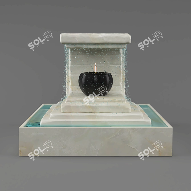 3D Fountain Sculpture - High-Poly Masterpiece 3D model image 2