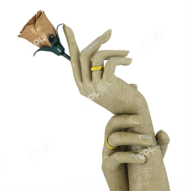 Eternal Love Wedding Sculpture 3D model image 2