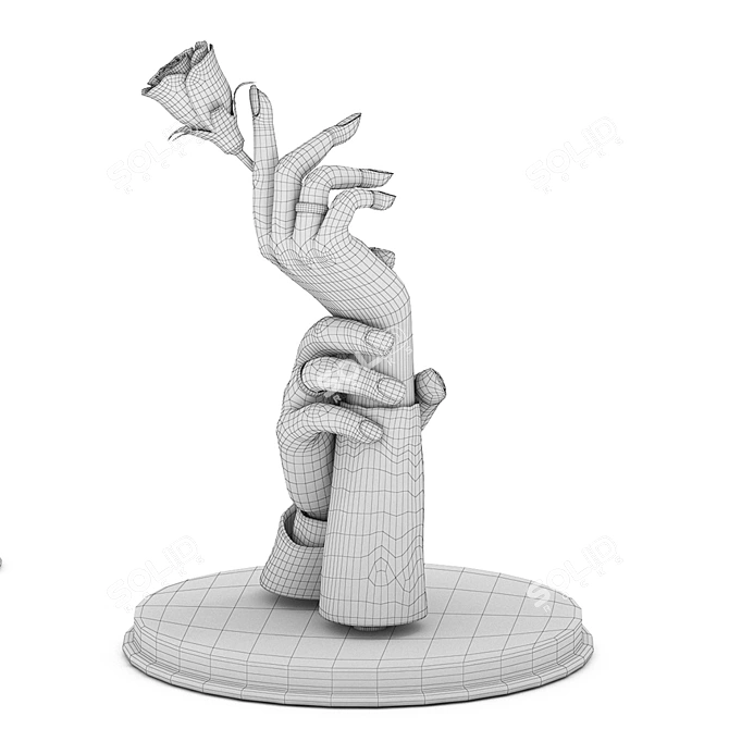 Eternal Love Wedding Sculpture 3D model image 3