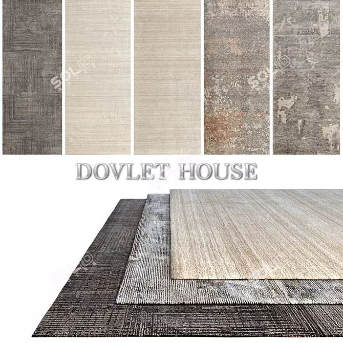 Luxury Carpets Set - DOVLET HOUSE (5 Pieces) 3D model image 1