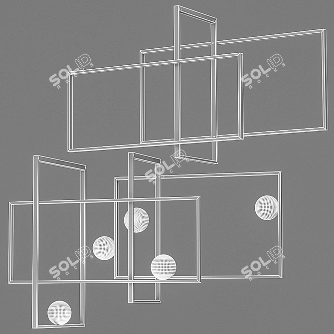 Venicem Mondrian LED Ceiling: Sleek and Elegant Illumination 3D model image 3