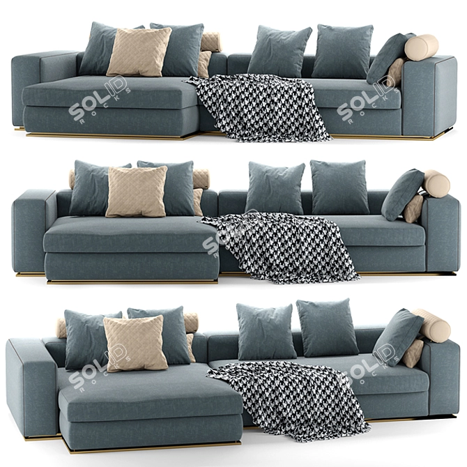 Modern Minimalist Leonard Sofa 3D model image 1