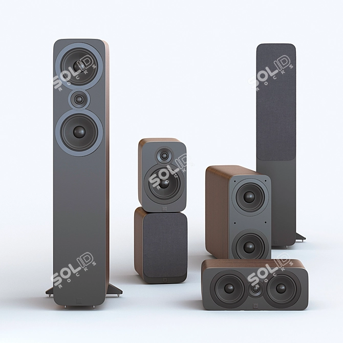 Q-Acoustics 3000: Immersive Surround Sound 3D model image 1