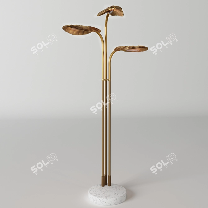 Ginger & Jagger Lotus Floor Lamp - Illuminate Elegantly 3D model image 1