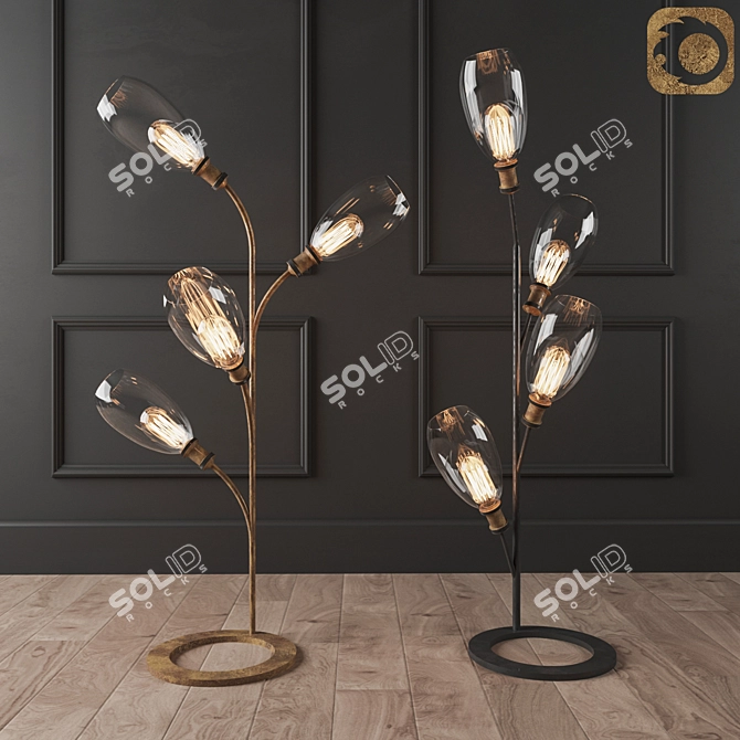 Elegant Floor Lamp for Bright and Dark Interiors 3D model image 1