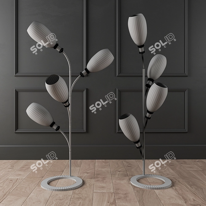 Elegant Floor Lamp for Bright and Dark Interiors 3D model image 2