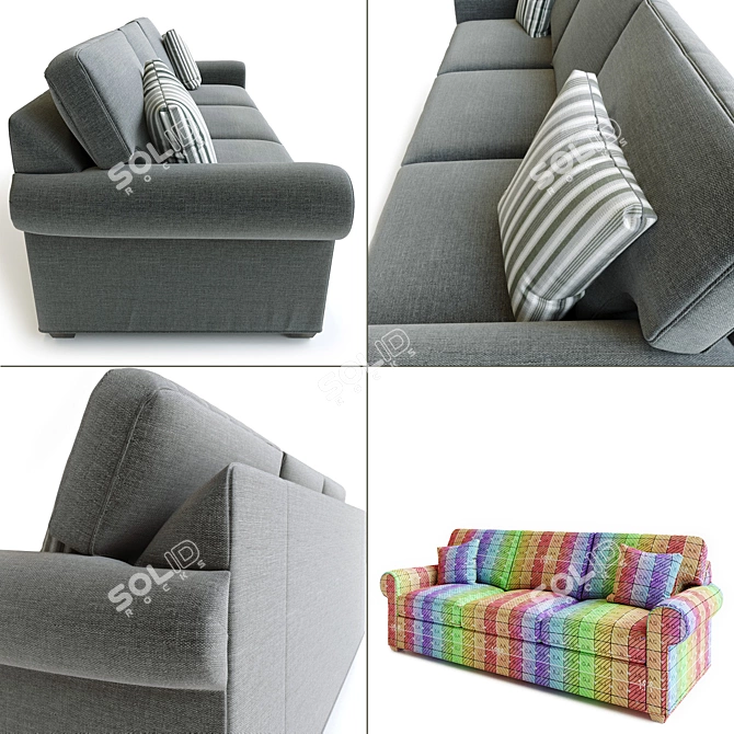 Tula Mix: Traditional and Contemporary Sofa 3D model image 3