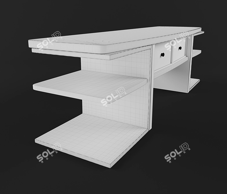 SleekTV Stand: Modern & Functional 3D model image 3