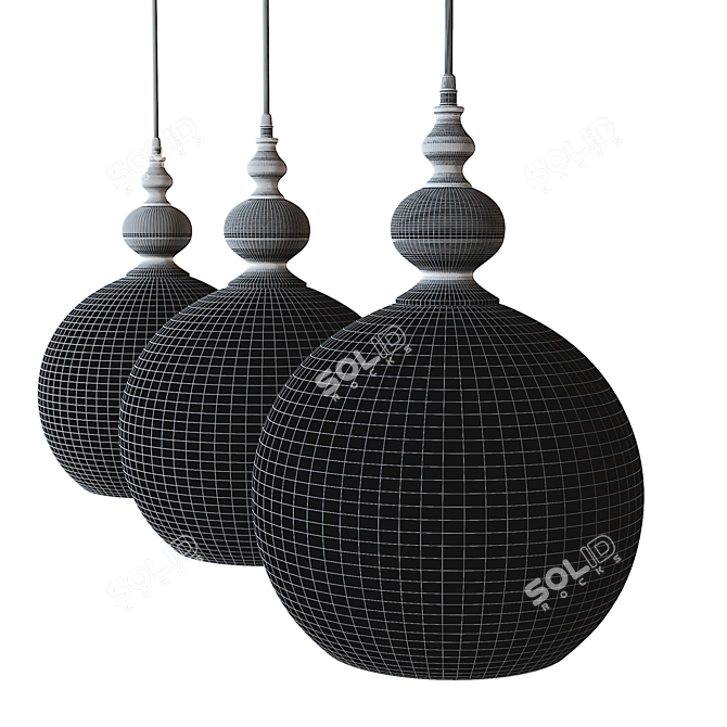 Vintage-inspired Pendant Lamp 3D model image 3