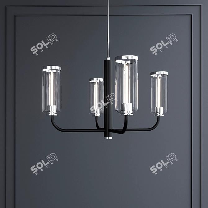 Aeon_F6274: Elegant Metal and Glass Pendant Light by Troy Lighting 3D model image 1