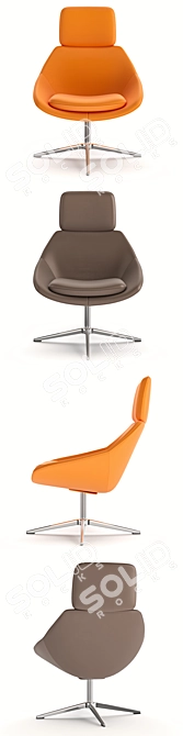 Allermuir Open A641: Modern Colorful Chair 3D model image 2