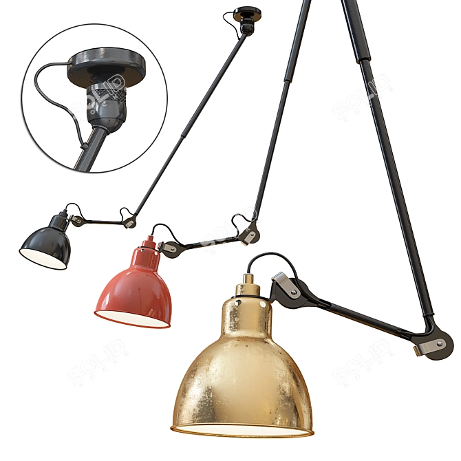 Streamlined Lighting Solution: Lampe Gras 3D model image 1