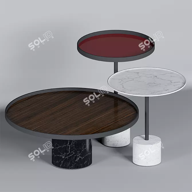 Elegant Cassina Coffee Table 3D model image 1