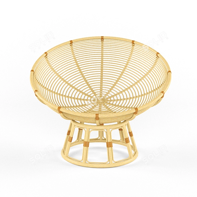  Elegant Bamboo Chair: A Timeless Classic 3D model image 1