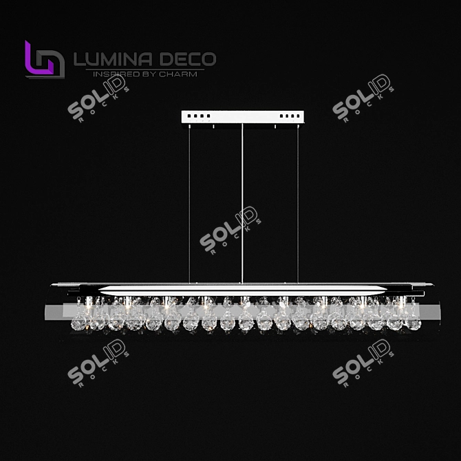 Crystal OM Chandelier: Lumina Deco Briza D90 3D model image 2