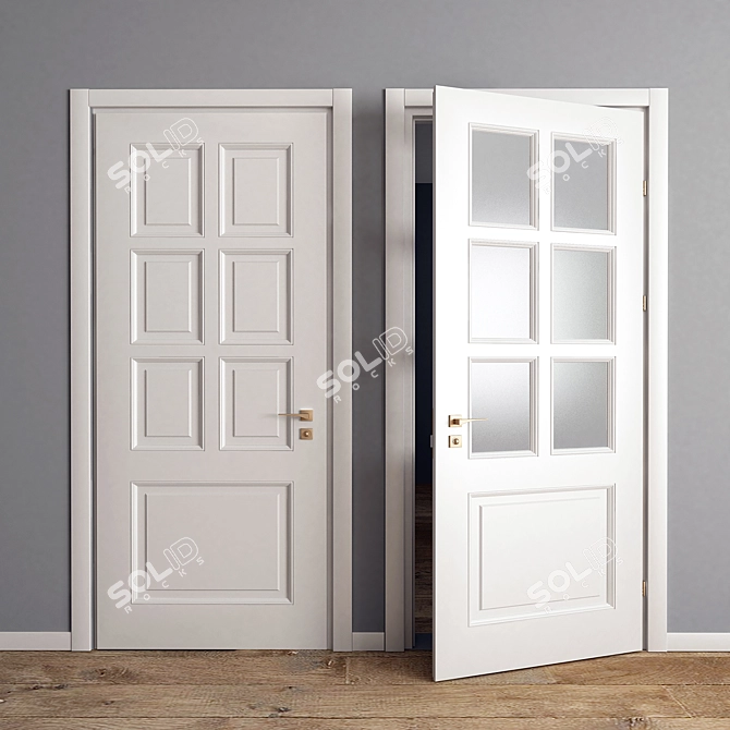 Timeless Elegance: Classic Interior Doors 3D model image 1