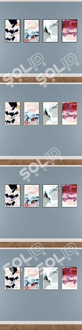 Title: Versatile Wall Art Set 3D model image 3