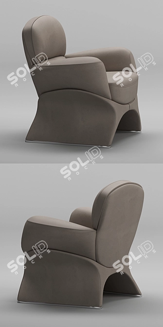 Sculptural Elegance: Mascheroni La Goccia Armchair 3D model image 2