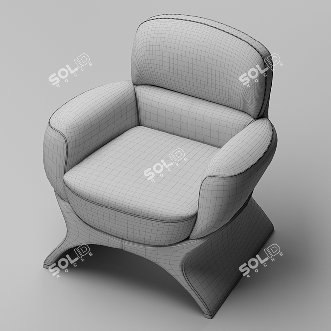 Sculptural Elegance: Mascheroni La Goccia Armchair 3D model image 3