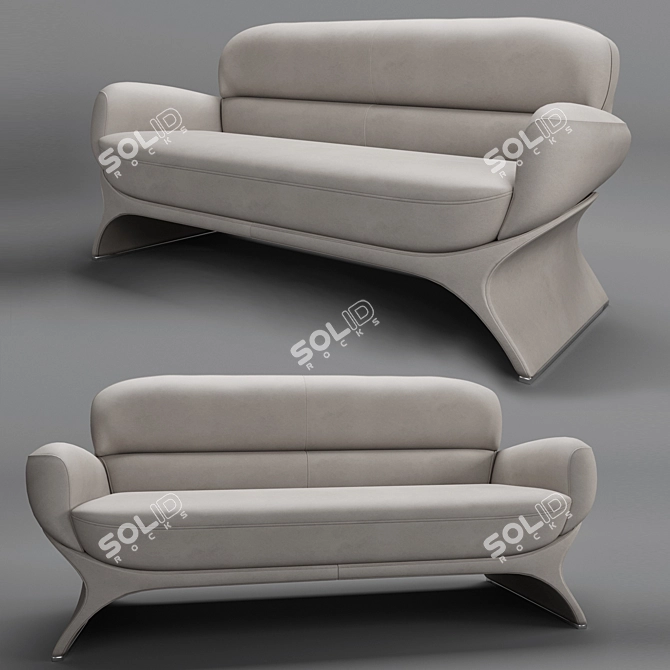 Sculpted Elegance: Mascheroni Goccia Sofa 3D model image 1