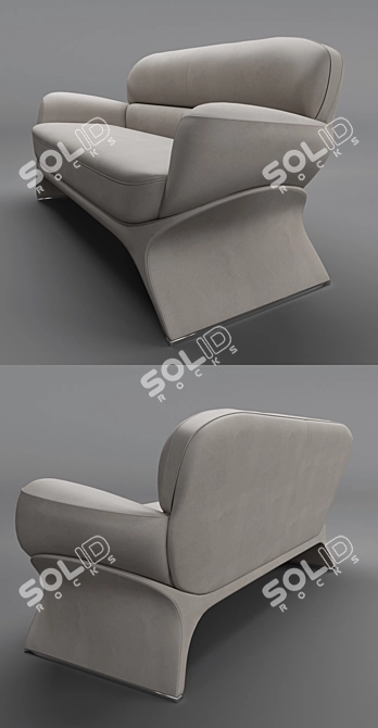 Sculpted Elegance: Mascheroni Goccia Sofa 3D model image 2