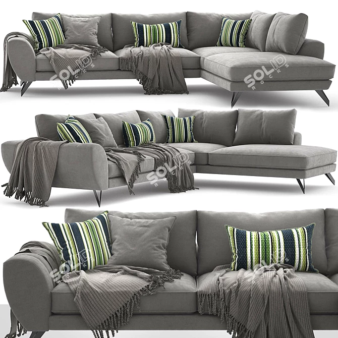 Sculptural Elegance: Caractere Corner Composition 3D model image 1