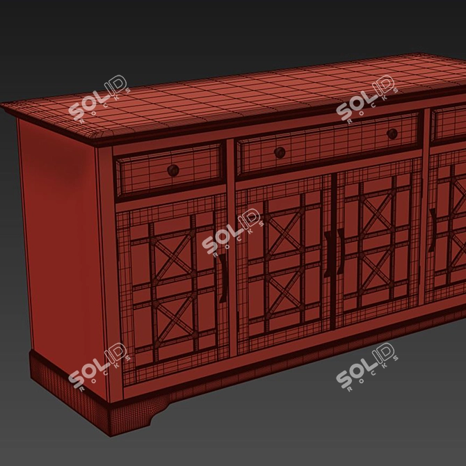 Modern TV Stand with Durable Design 3D model image 2