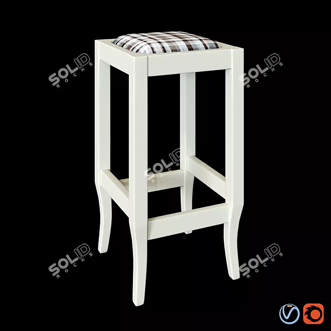 Classico Bar Stool by Vismap 3D model image 1