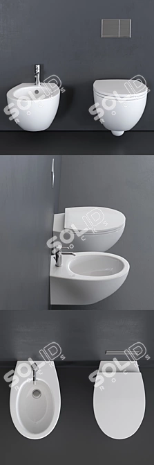 Elegant Ceramica Catalano Velis WC 3D model image 2