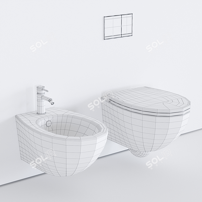 Elegant Ceramica Catalano Velis WC 3D model image 3