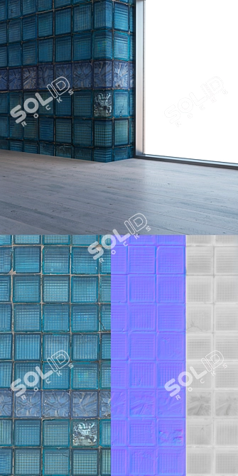 Seamless Glass Texture Bundle 3D model image 3