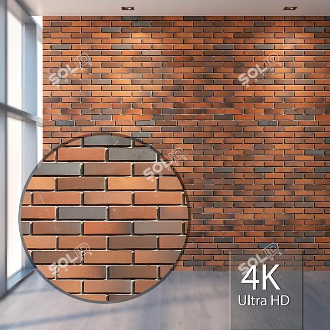 Seamless 4K Brick Texture 3D model image 1