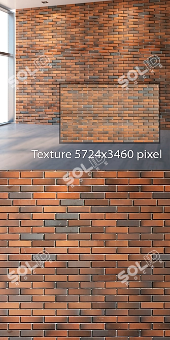 Seamless 4K Brick Texture 3D model image 2