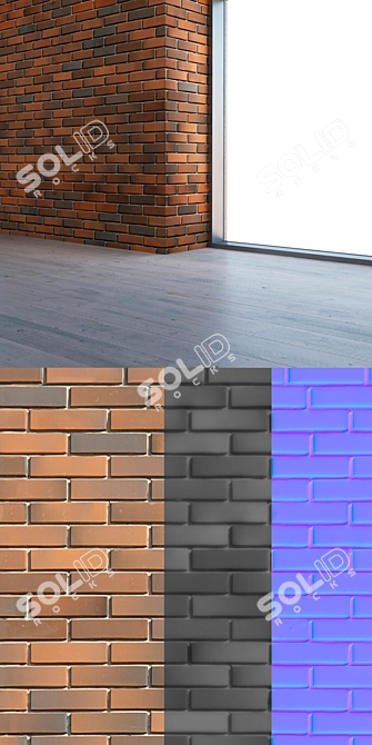 Seamless 4K Brick Texture 3D model image 3