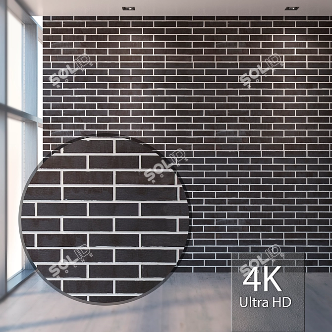 Seamless 4K Brick Texture 3D model image 1