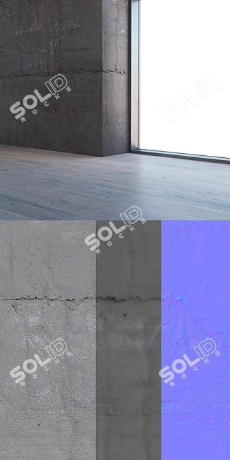 Seamless 4K Concrete Texture 3D model image 3