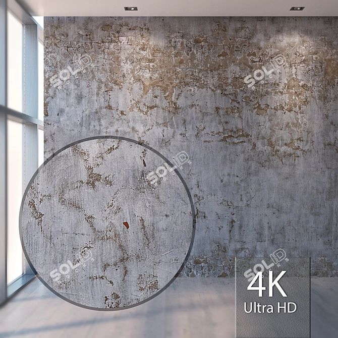 Seamless 4K Plaster Texture: High Resolution and Detail 3D model image 1