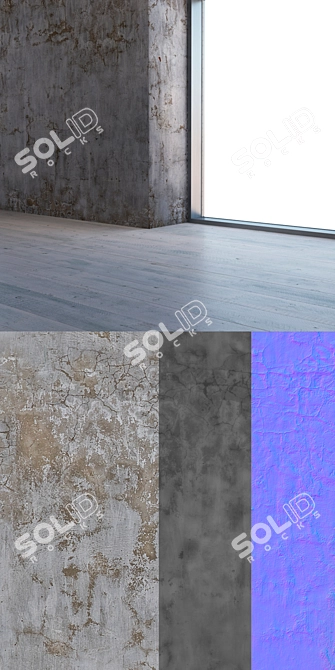 Seamless 4K Plaster Texture: High Resolution and Detail 3D model image 3