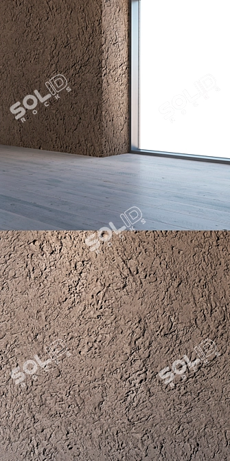 Seamless Rough Plaster Texture 3D model image 3