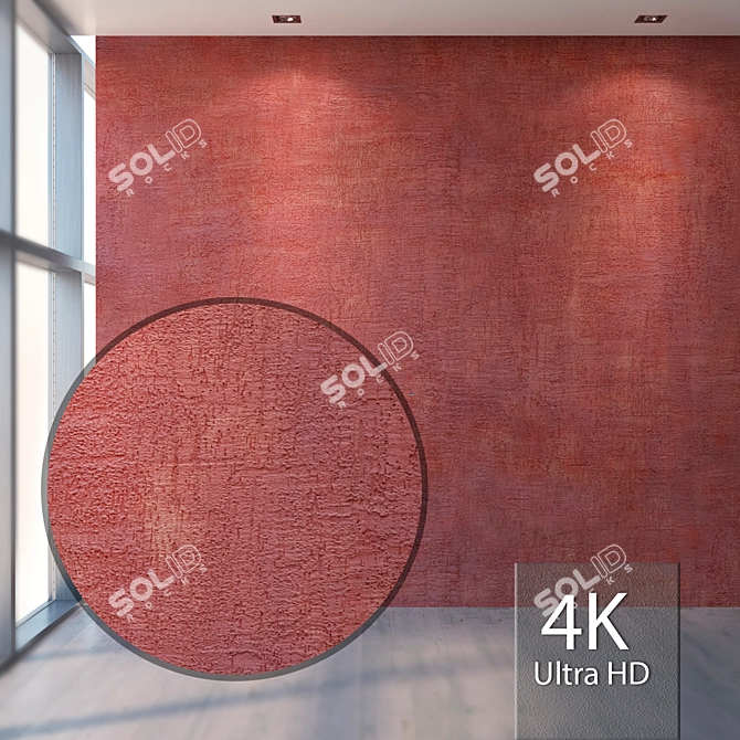 Seamless Plaster Texture in 4K 3D model image 1