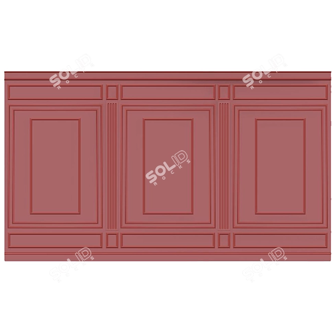 Elegant Wall Moulding: Enhance Your Décor 3D model image 2