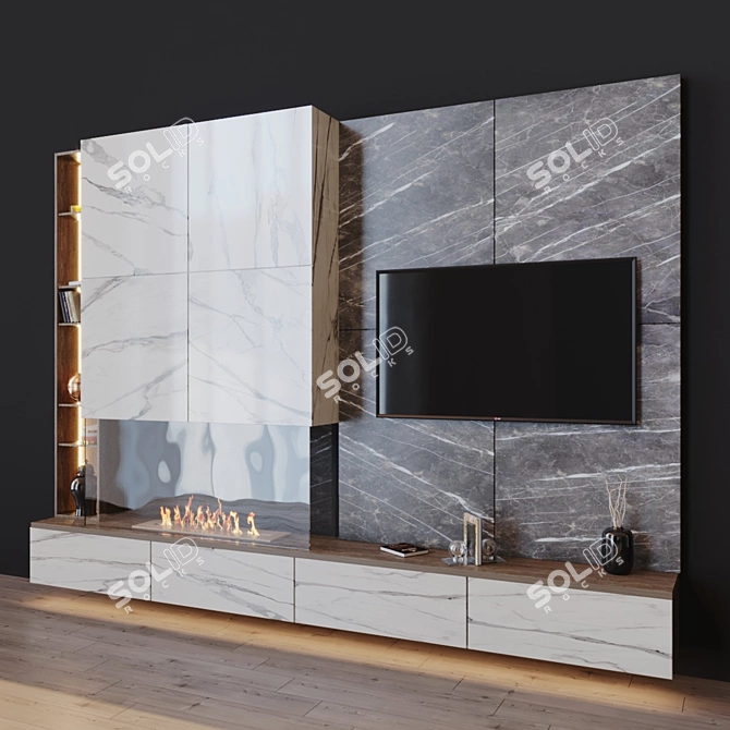 Title: Sleek TV Set with Dimensions W 4000 x H 2900 x D 450 mm 3D model image 2