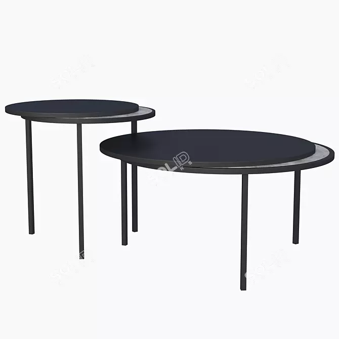 Elegant Coffee Table - WELL 3D model image 1