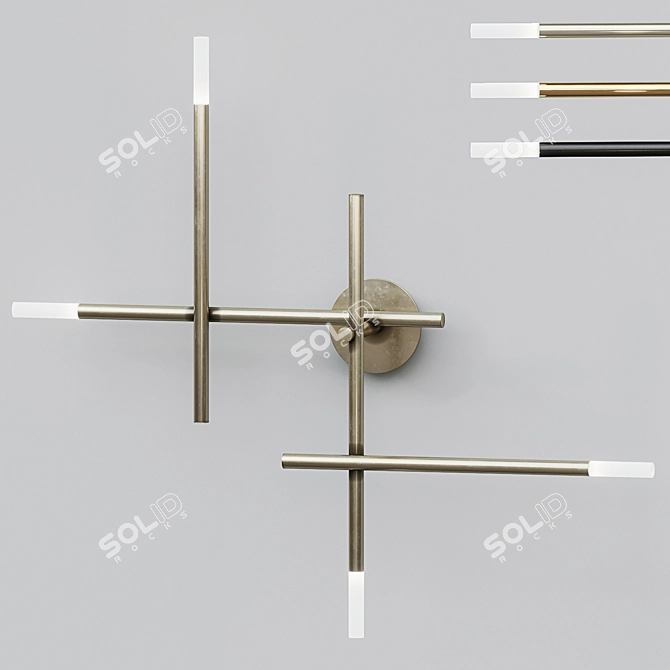 Sleek Kitami Wall Shelf 3D model image 1